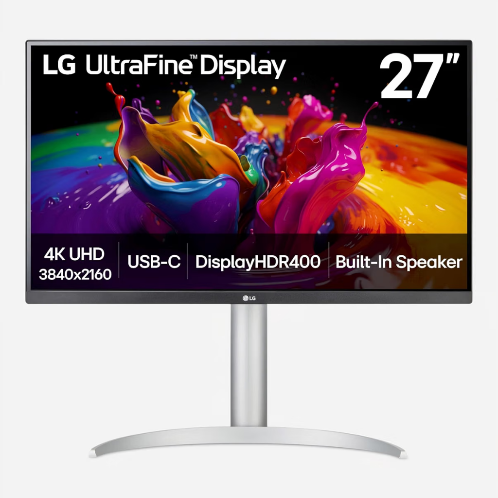 Minimalist 4K monitor setup