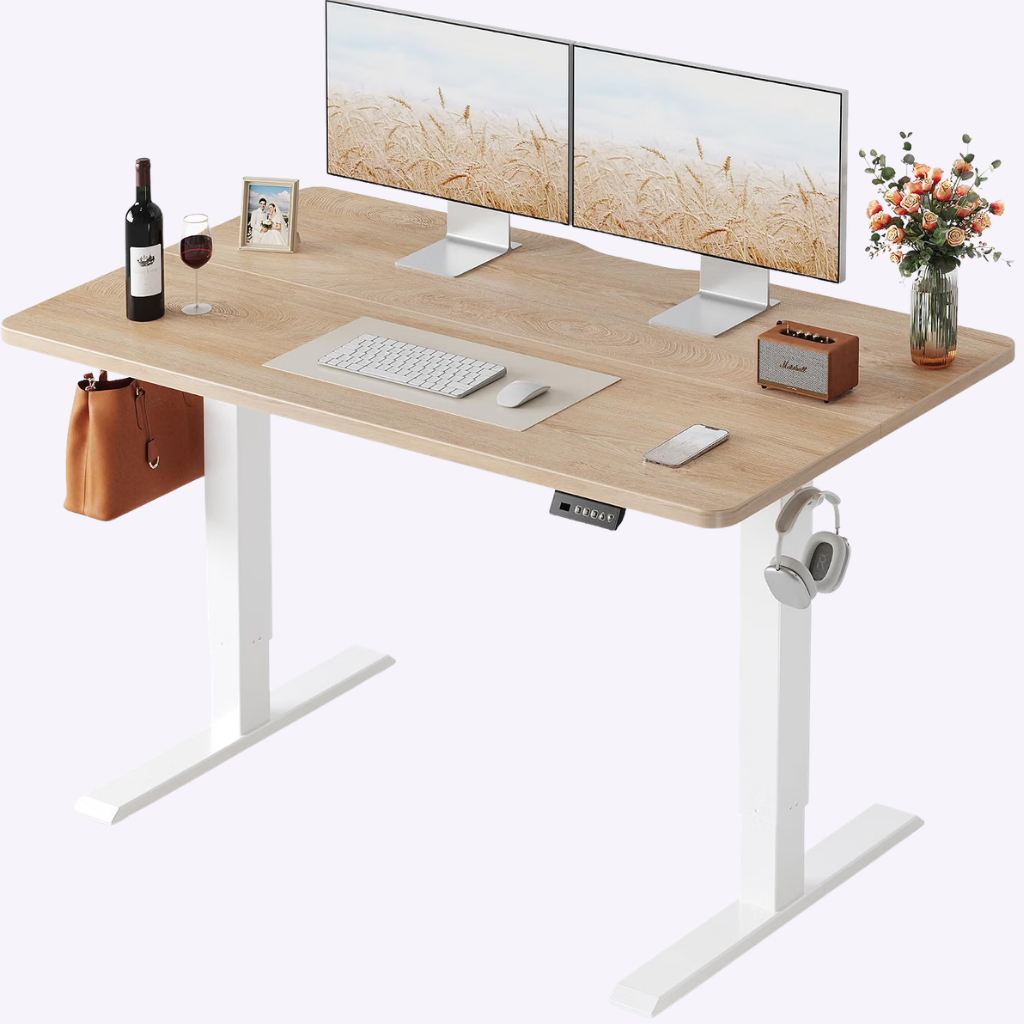 FEZIBO Standing Desk with wood top
