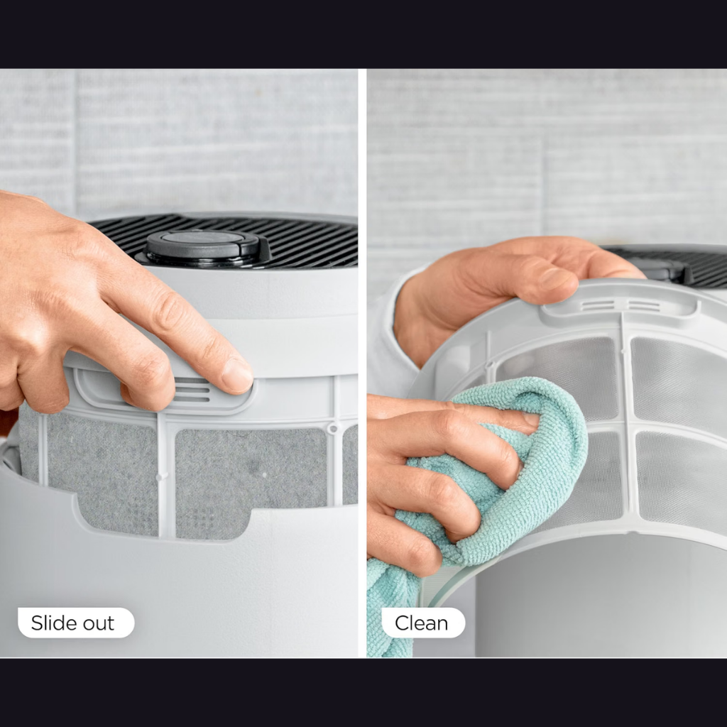 Shark NeverChange Compact Pro displaying CleanSense IQ percentage