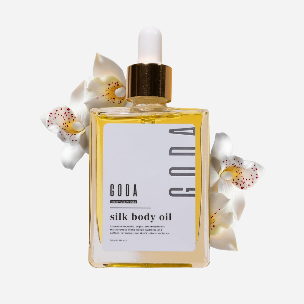 GODA Silk Body Oil minimalist pump bottle