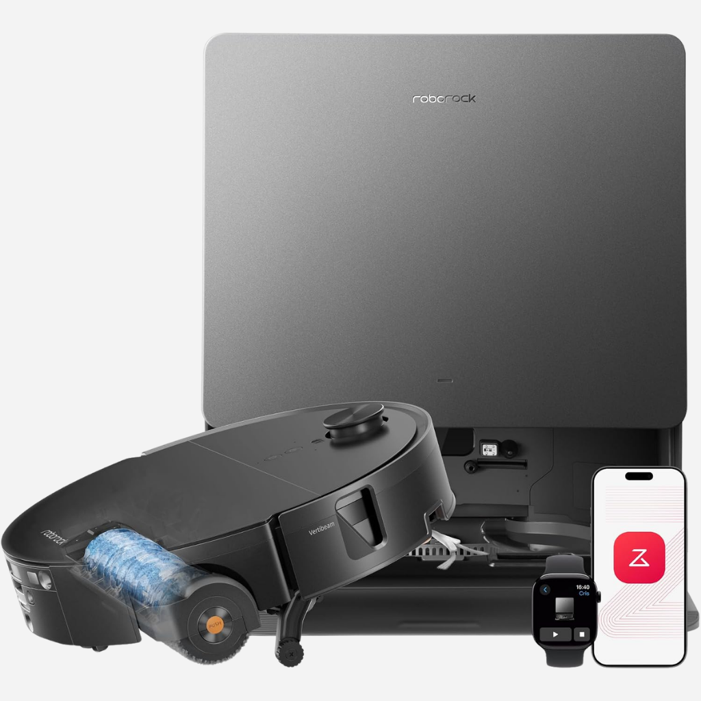 Roborock Saros 20 robot vacuum with RockDock base